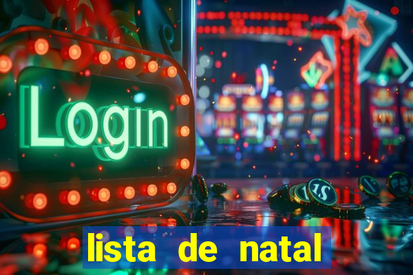 lista de natal para imprimir